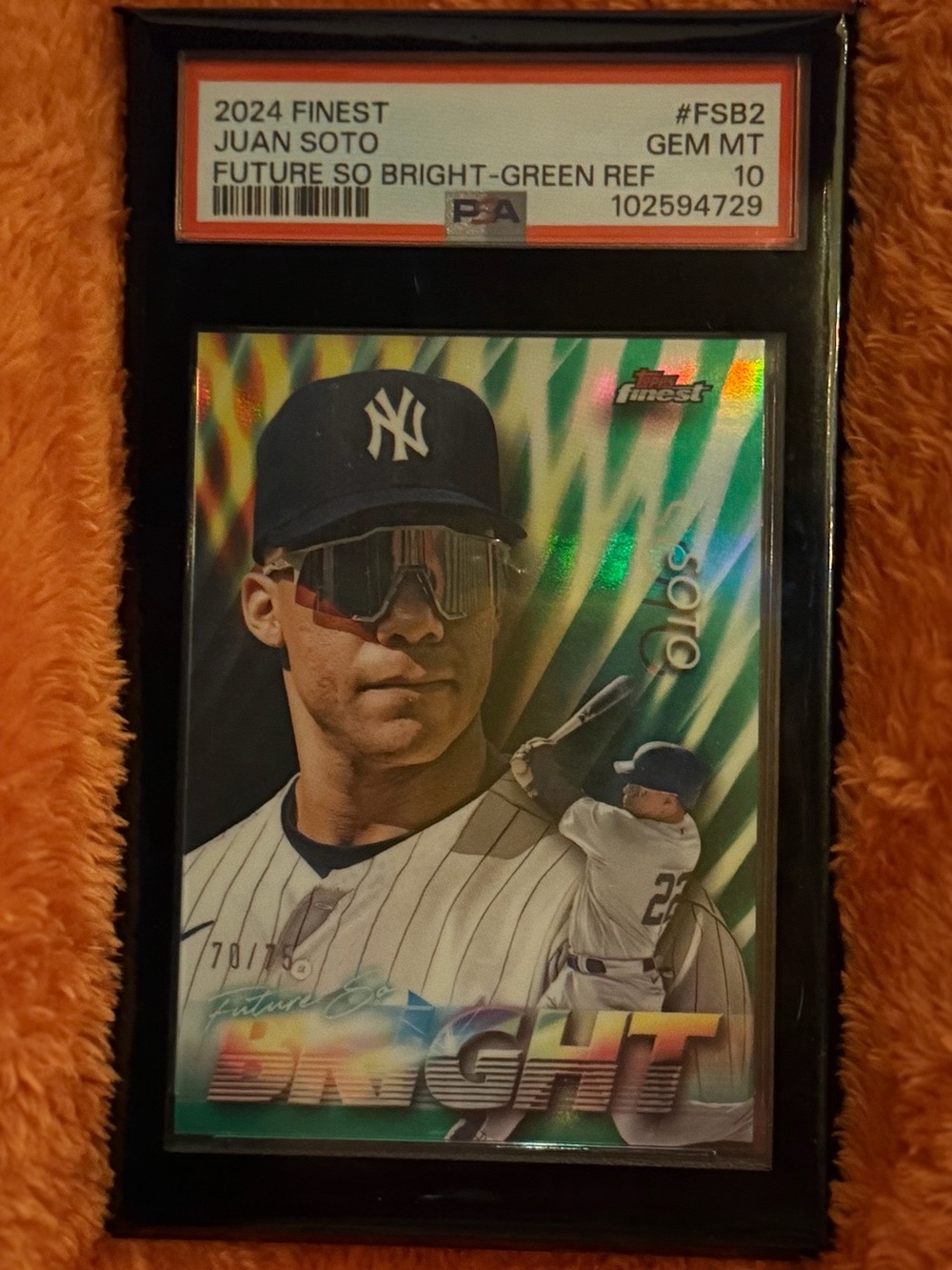 2024 Topps Finest - Future So Bright Juan Soto #FSB-2 Green Refractor /75